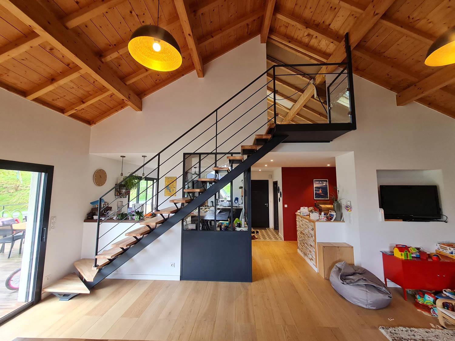 Photo d'un garde-corps en métal pour escaliers